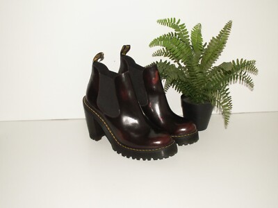 Dr. Martens HURSTON leather heeled boots cherry arcadia uk 7 eu 41