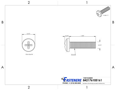 Viti Lamiera Testa Padella Phillips Viti Per Lamiera Testa Padella Phillips - Acciaio Inox #6 X 1", Quantità 100, Taiwan Viti Per Lamiera 6x1 Pollice - Foto 9