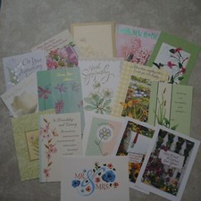 Lot of 16 Greeting Cards with Envelopes Floral Themed for Various Occasions