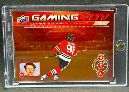Connor Bedard RARE RED REFRACTOR  INVESTMENT CARD BLACKHAWKS ROTY MINT
