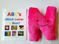 NEW ABC Book & Stuffed 11-inch Letter N -  Alphapals Initial For Baby/Child Gift