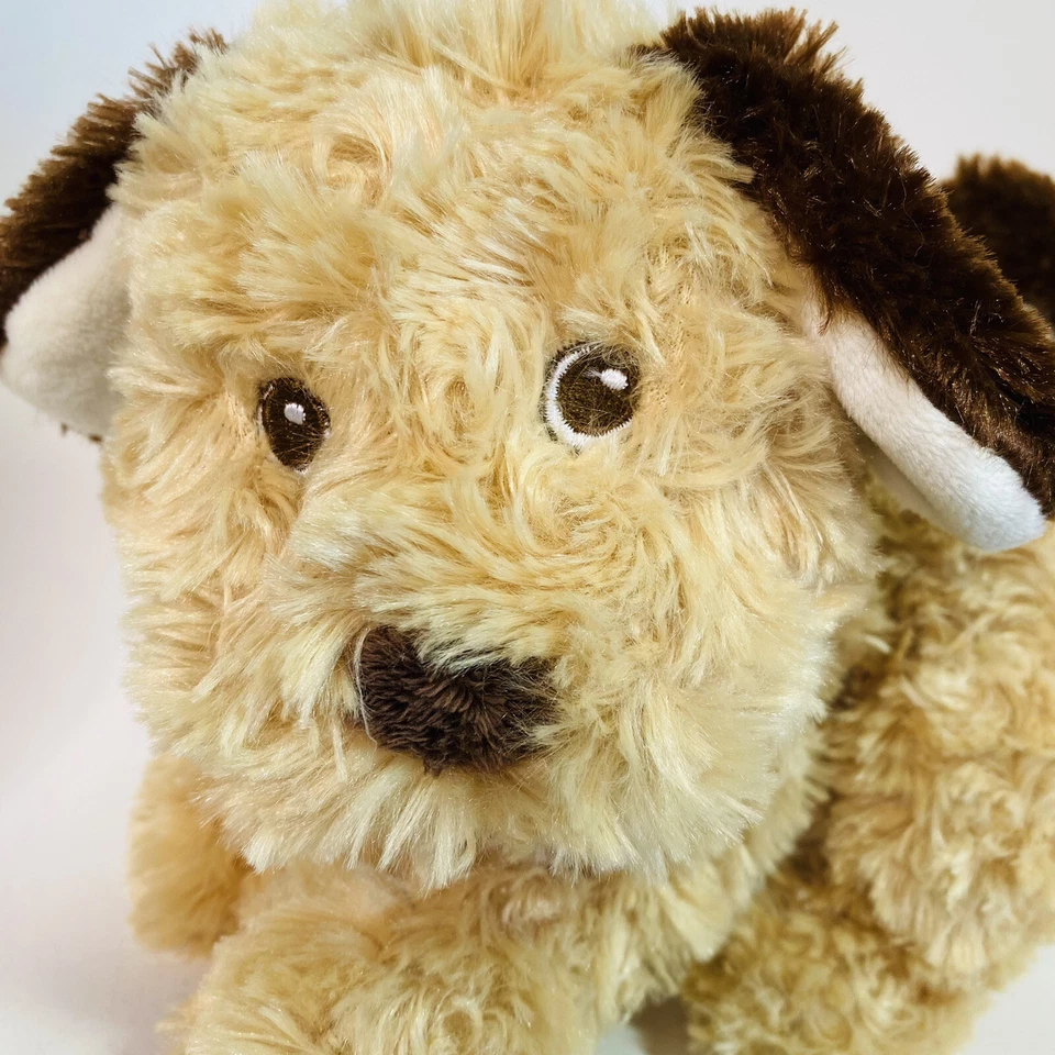 GeranimalsPuppy Dog Plush Tan Brown Stuffed Animal Baby Lovey 2015 Furry 8" - Image 3 of 4