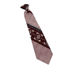 Vintage 60s Wemlon by Wembley Ornate Plaid Burgundy Mens Tie 18 x 4