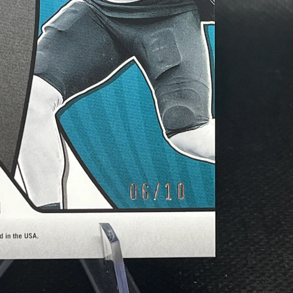 2023 Donruss Travis Etienne Jr. Vortex LAVA Insert SSP /10 VOR-15 Jaguars - Image 3 of 3