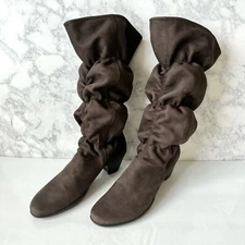 Arche Brown Nubuck Leather Brown_tuffe Slouchy Tall Boots Size 41/9.5 US