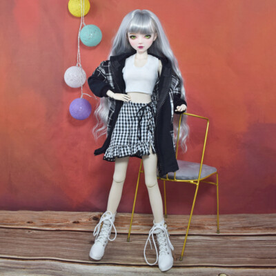 60cm 24in SD Ball Jointed BJD Doll Changeable Eyes DIY Girls Gift