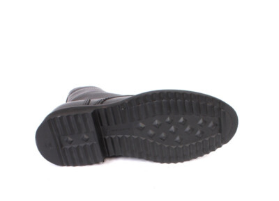Giovanni Conti 7656 Black Leather Sheepskin Lace-Up Ankle 