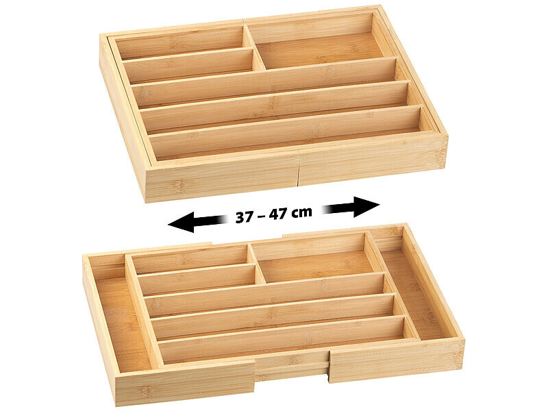Range-couverts extensible pour un grand tiroir de cuisine ordonné et pratique