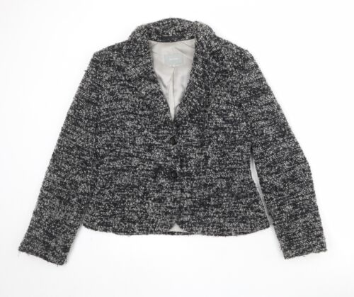 Per Una Womens Black Wool Jacket Blazer Size 14 - Afbeelding 1 van 10