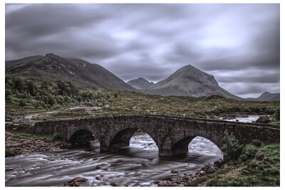 Sligachan Old Bridge, Isle of Skye, Scotland, UK.. - 30'' x 20'' CANVAS (HDR)