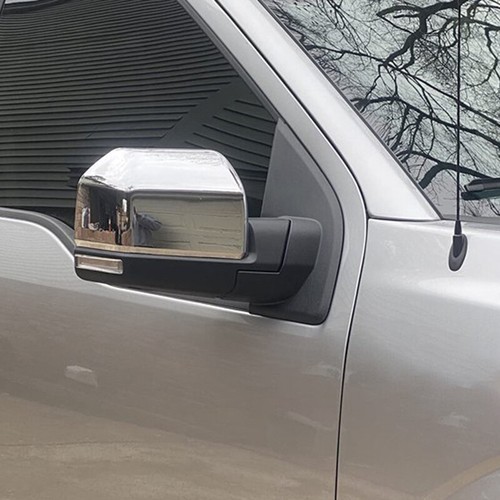 Chrome Top Half Side Cap Mirror Cover Assemblies Fits 2015~2020 Ford F150 F-150 - Picture 4 of 12