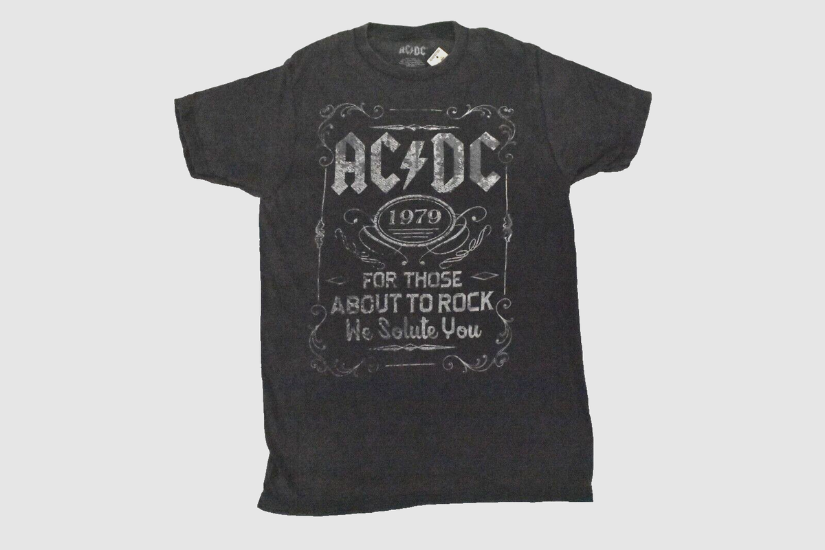 AC/DC Mens AC DC For Those About To Rock We Salute You Soft Black 