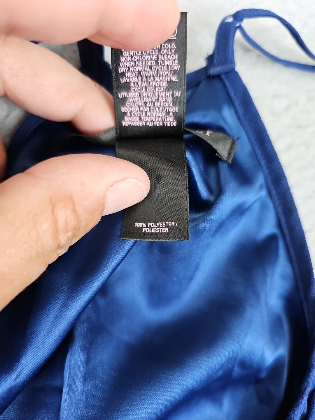 UNDERCOVER Victoria's Secret Maxi Abito Coltello Fisarmonica Pieghettato Spalline Tg Media Blu Navy