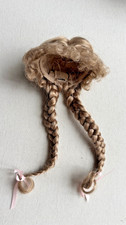 Vintage Long Blonde Wig with Braids 8" long 4" across