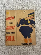 RARE! Vintage 1940s Shell Oil Gasoline PopUp Advertising Mechanical Card