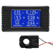 AC 80-260V 100A LCD Digital Multimeter Ammeter Voltmeter with Split Core Tran...