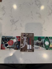 Upper Deck Donruss Game-Worn Jersey Swatches Lot (3) Hunter Jones Twins Angels