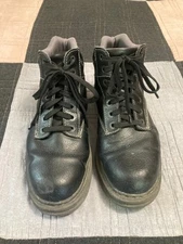 Dr. Marten's Tacoma Black Pebbled Leather 7-Eye Lace-Up Boots ~ Men's Size 11