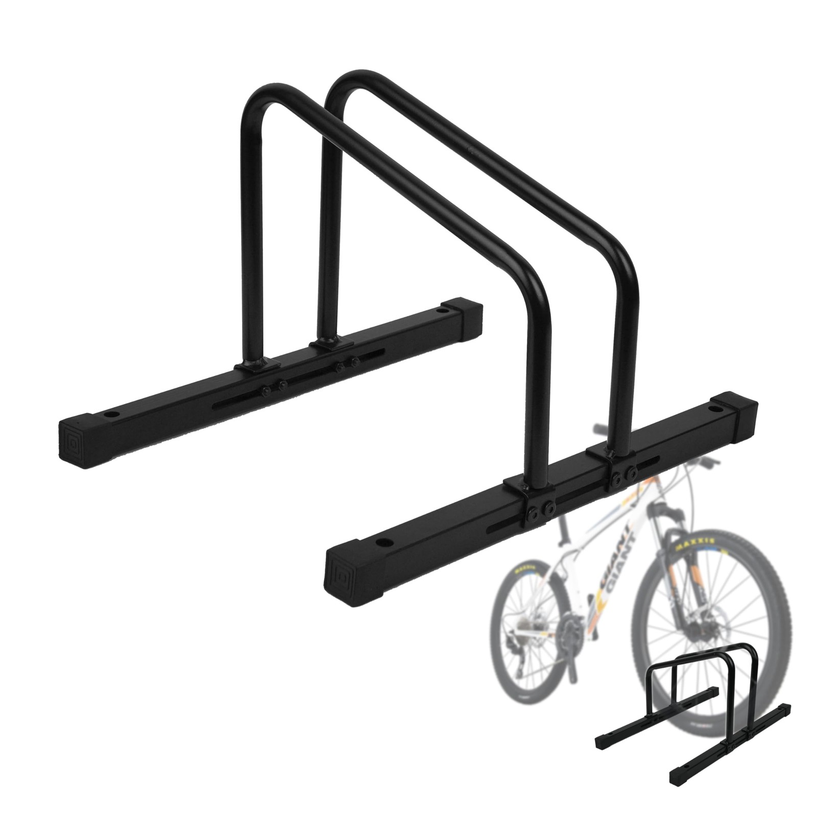 Adjustable Bike Stand Floor Mounted 20"-29" MTB & Road Bikes Compact Storage