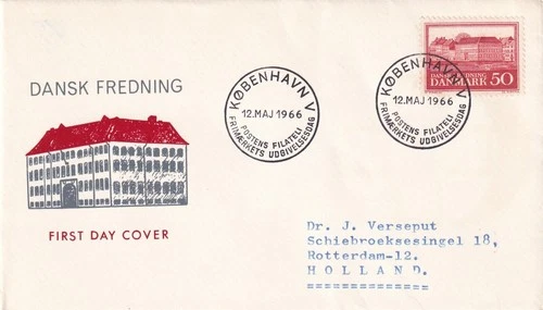 SA25d Denmark 1966 Poorhouse - Copenhagen, FDC