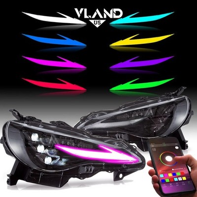 VLAND RGB LED Headlights For 2012-2020 Toyota GT86 Subaru BRZ FR-S W/Animation