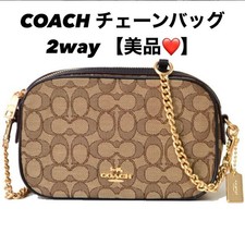 COACH Chain Bag 2way Bag Brown