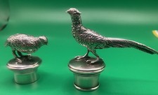 Top 2 er Set 925er Silber Zierkorken Verschluss Fasanen Henne & Hahn 73 Gramm(z)