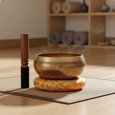 Handgefertigte nepalesische Klangschale handgefertigt für Meditation, Zuhause