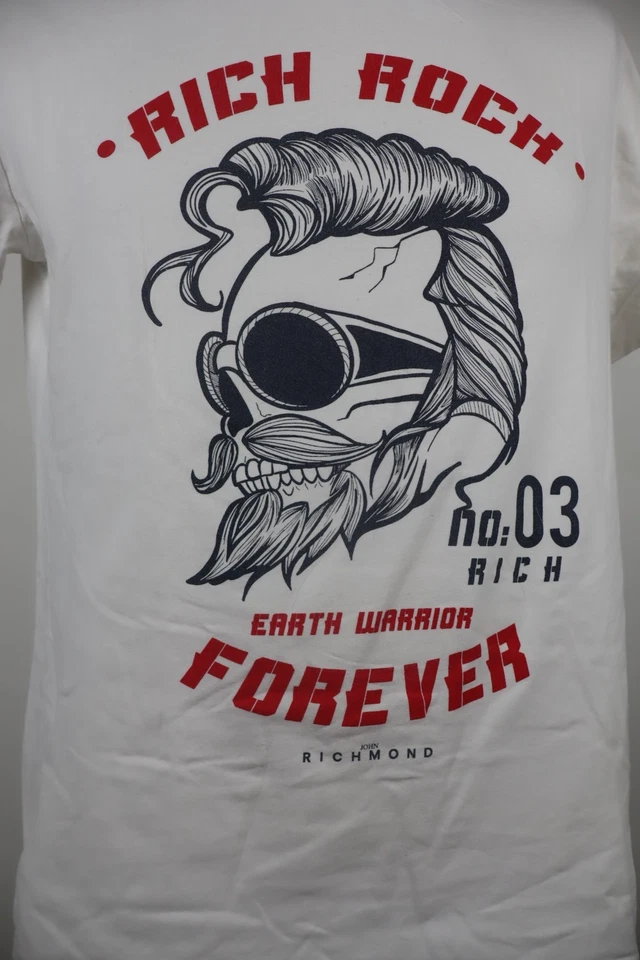 RICHMOND RICH ROCH MENS COTTON JERSEY SIZE XL MAN COTTON T-SHIRT CASUAL VINTAGE - Image 4 of 4