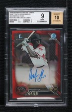 2016 Bowman Draft Chrome Pick Red Refractor 2/5 Anfernee Grier BGS 9 Auto 0rf