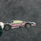 Vintage Hot Wheels Crack Ups Car 1983 Mattel Hong Kong Black Gold Glass Diecast