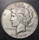 1928 S Circulated Peace Silver Dollar ✓Dealer Authenticated DT34