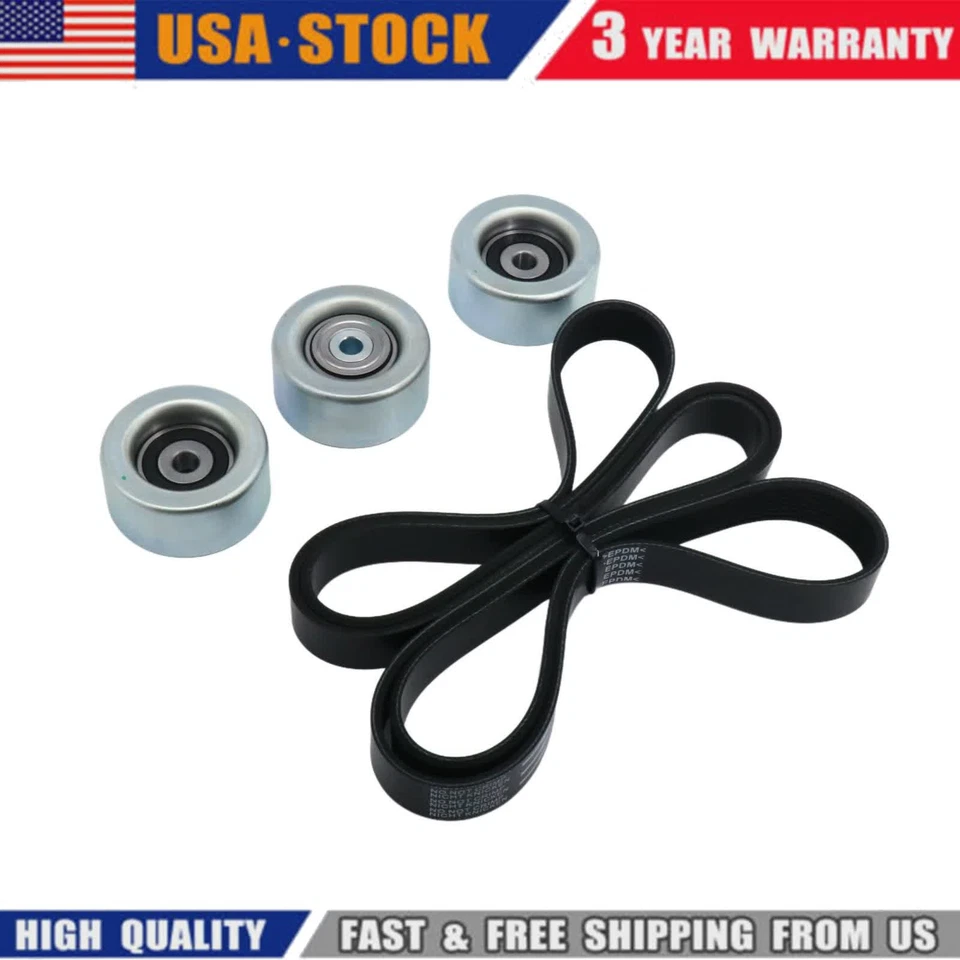 For Toyota 4Runner Tacoma Tundra  4.0L Serpentine Drive Belt & Idler Pulley Kit - Image 3 of 4