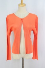 PLEATS PLEASE Orange Cardigan Jacket ISSEY MIYAKE 118 2775