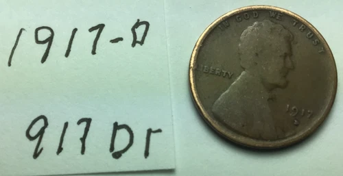 1917 D ; Wheat Penny ; good condition #917D1