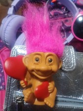 Hot Pink Hair Troll Hearts 1992