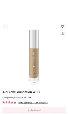   Farmasi Air Glow Foundation W09   Base de Maquillaje con Acabado Luminoso