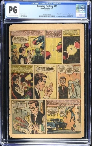Amazing Fantasy #15 Origin & 1st App. Spider-Man Stan Lee Marvel 1962 CGC PG 2