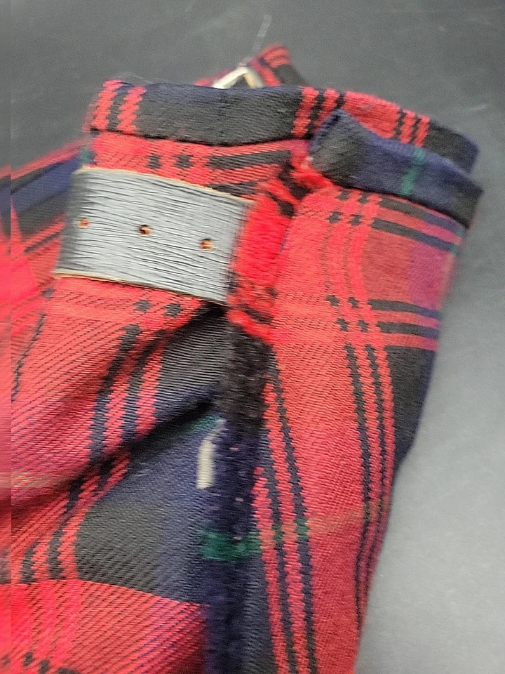 Falda escocesa vintage de lana MacLachlan tartán plisada falda escocesa con flecos lana pesada Foto 3 de 4