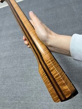 5-Piece Flame Maple Electric Guitar Neck 22Frets Ebony Fretboard Abalone Inlays