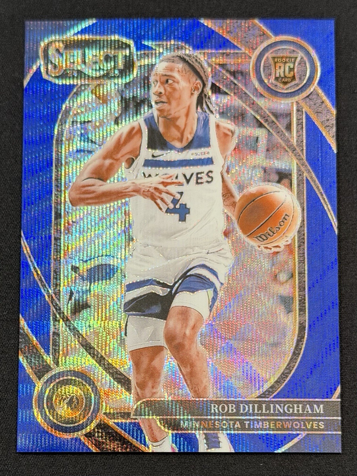 2024-25 Panini Select Courtside Robert Dillingham #288 RC Blue Wave Prizm /75
