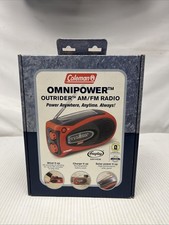Coleman Omnipower Outrider Self Powered  Solar Radio Portable AM FM Camping