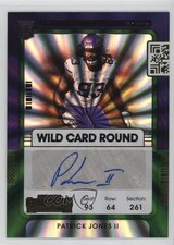 2021 Contenders Ticket Wild Card Round Patrick Jones II #189 Rookie Auto RC 1g75. rookie card picture