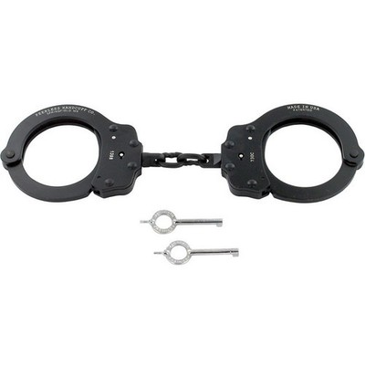Peerless Model 730C Superlite Aluminum Chain-Linked Handcuffs & Keys, Black