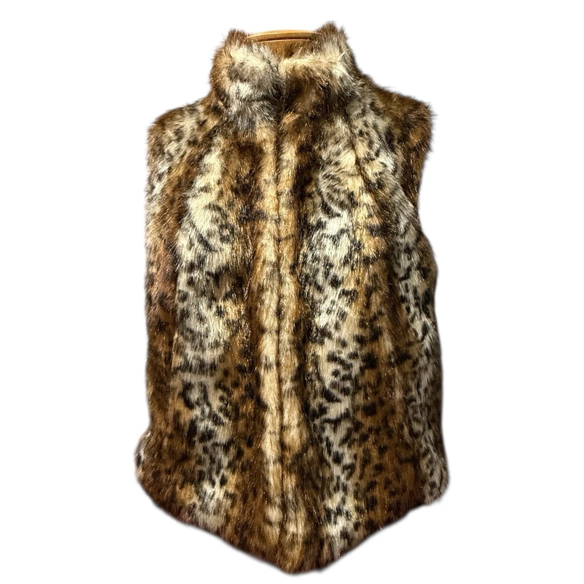leopard faux fur vest products for sale | eBay