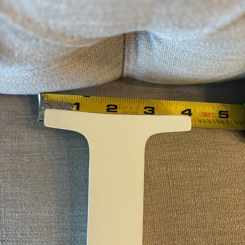 Pottery Barn Kids верхний регистр инициал I деревянная настенная буква белый цвет слоновой кости белый - Изображение 3 из 4