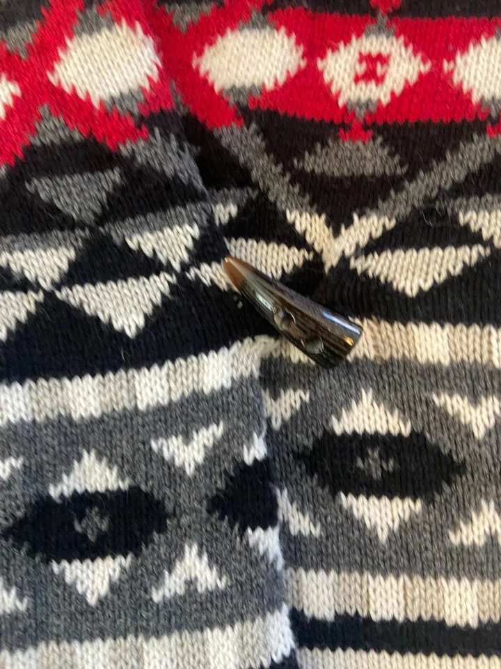 Cárdigan Suéter American Living Negro Rojo Gris Blanco Manga Corta Talla L Foto 2 de 4