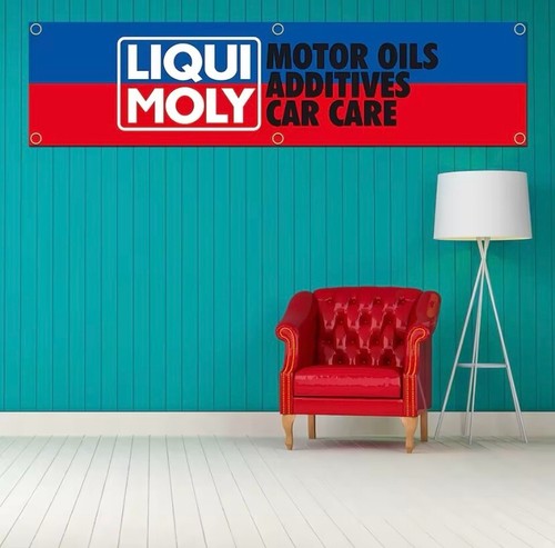 Liqui Moly Motor Oils Banner Flag Flag Merch Workshop New - Picture 2 of 8