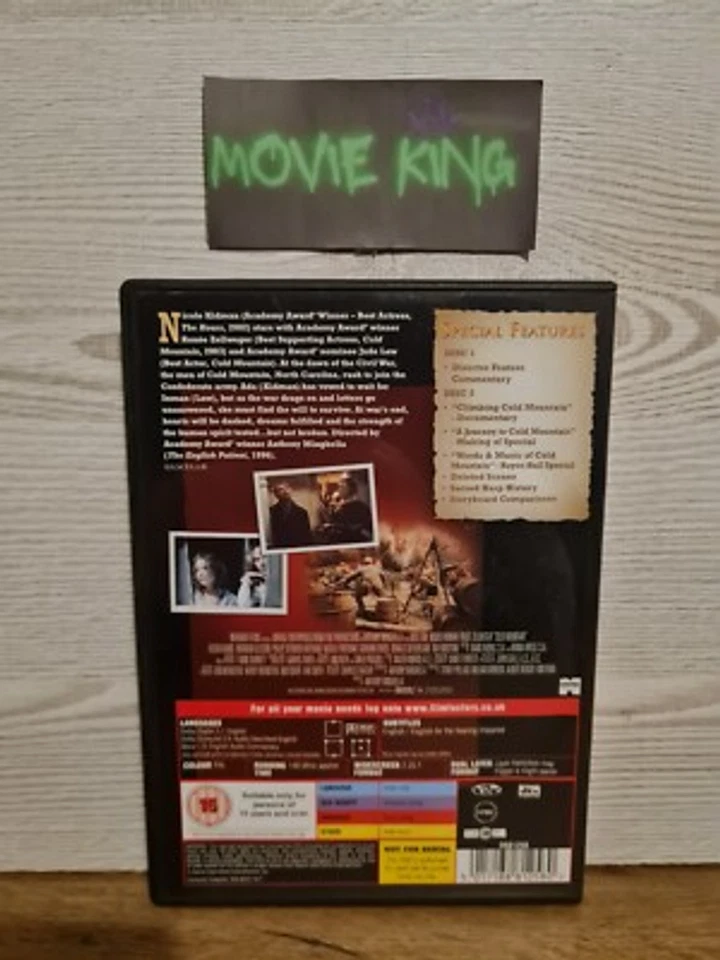 Cold Mountain (DVD, 2 Disc Set, 2004) Jude Law Nicole Kidman [Region 2] [UK] 15 - Image 4 of 4