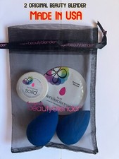 ORIGINAL BEAUTYBLENDER  SAPPHIRE SKY Makeup Sponge  solid cleanser 2 pieces
